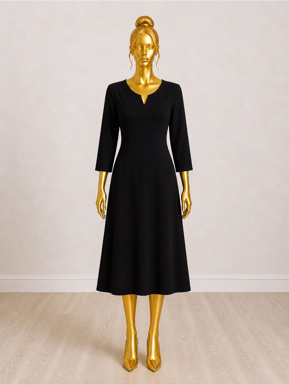 H&M Classic Black Long Sleeve Dress